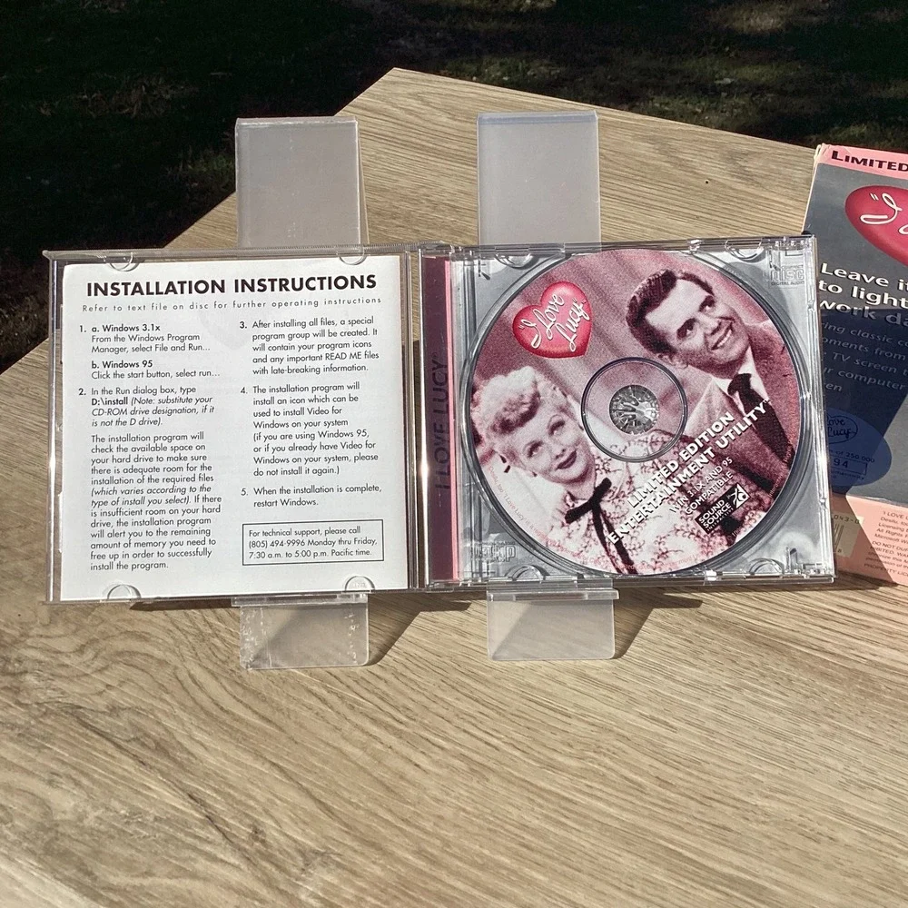 I Love Lucy Limited Edition Utility CD ROM‎ Windows Software Numbered